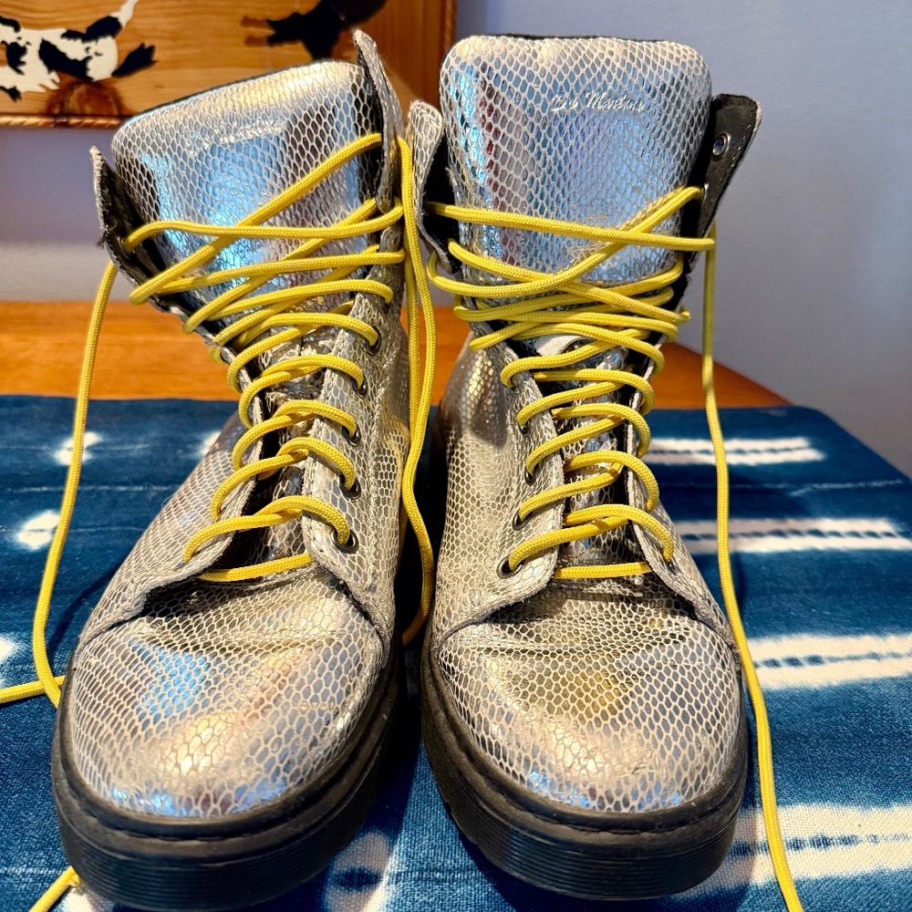 Dr Martens Metallic Snakeskin Boots